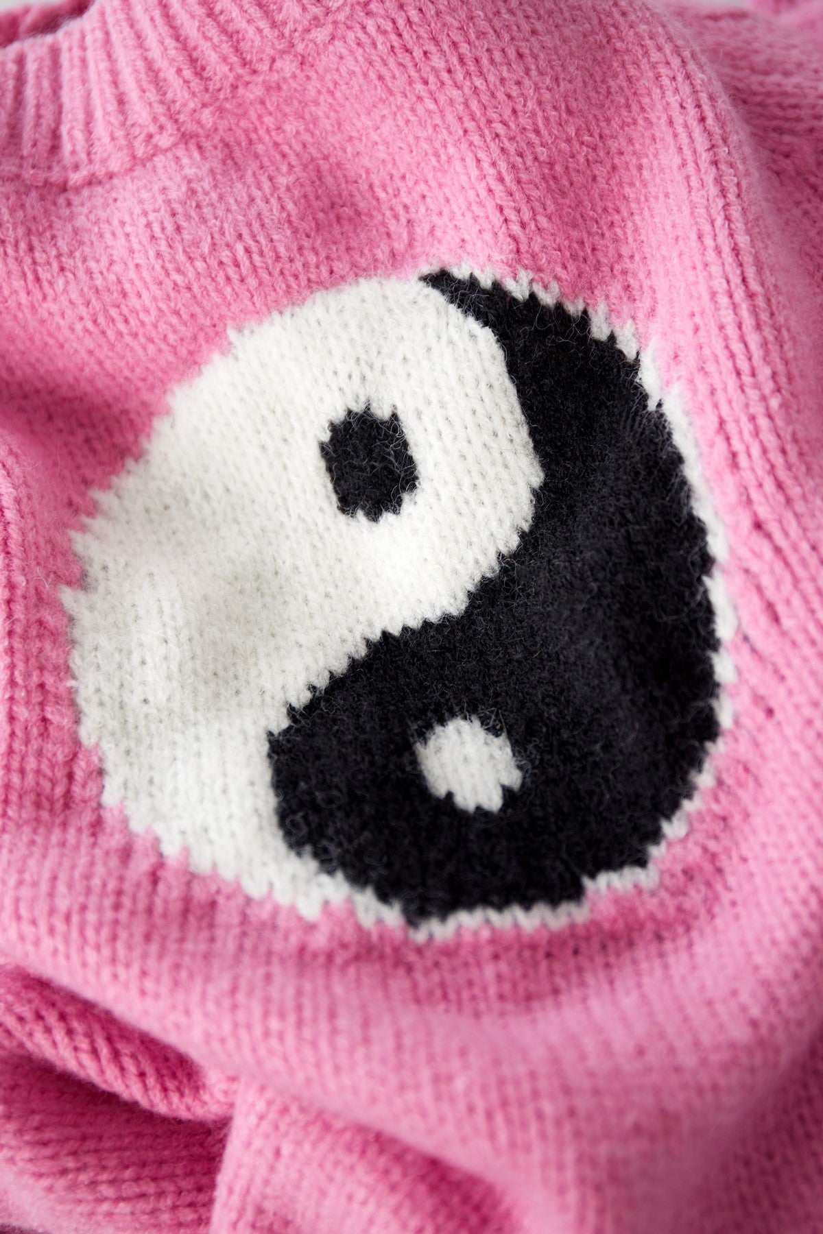 Knitted Sweater Women Yin Yang | Round Neck & Striking Symbol