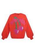 Mon Cheri Oversized Trui – Kersprint | Gebreid Nylon | Rood, Geel, Blauw & Beige | S/M & L/XL