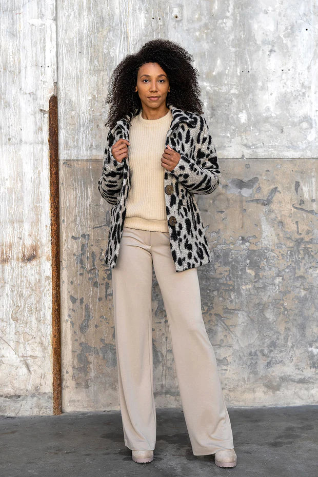 Jersey sweater pofmouwen