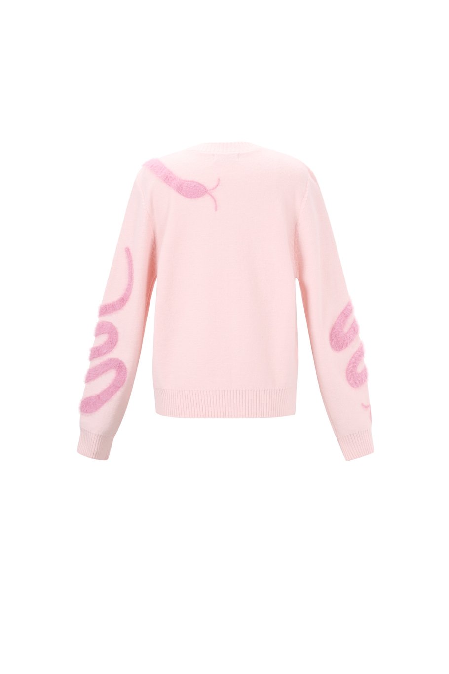 Knitted Polyester Fiber Women Soft Swirl Sweater Casual Color Contrast 