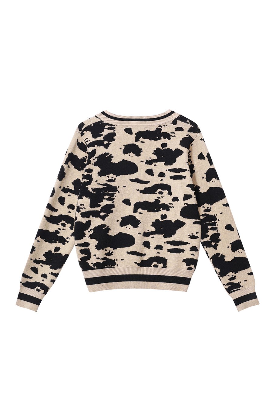Knitted Women's Sweater with Animal Print