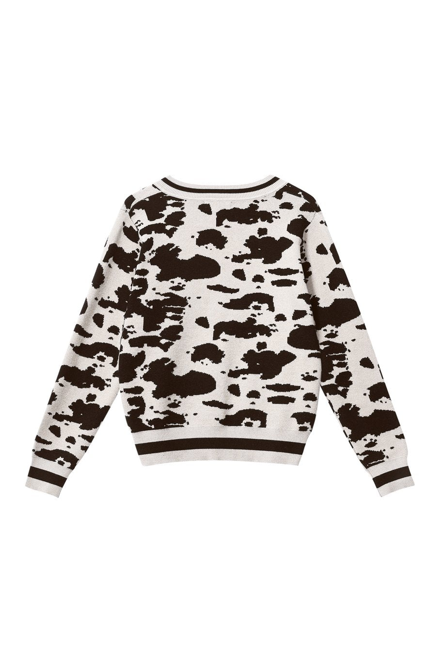 Knitted Women's Sweater with Animal Print