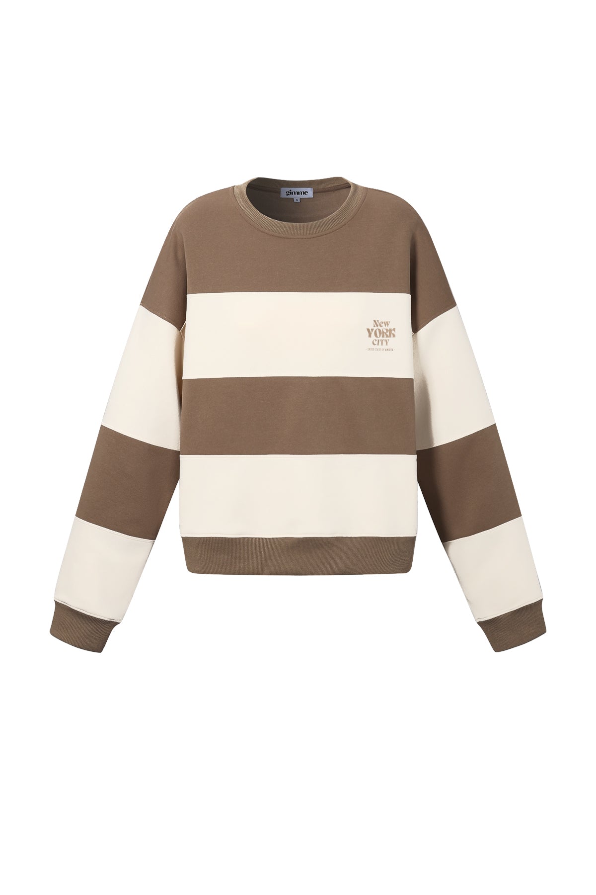 Gestreifter Strickpullover Damen | Langarm | Lässige Baumwolle