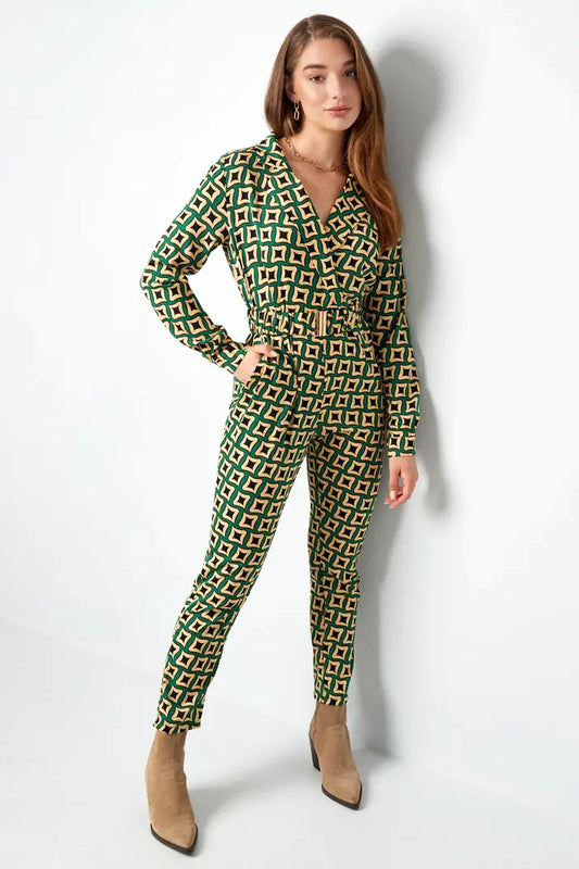 Jumpsuit retro print