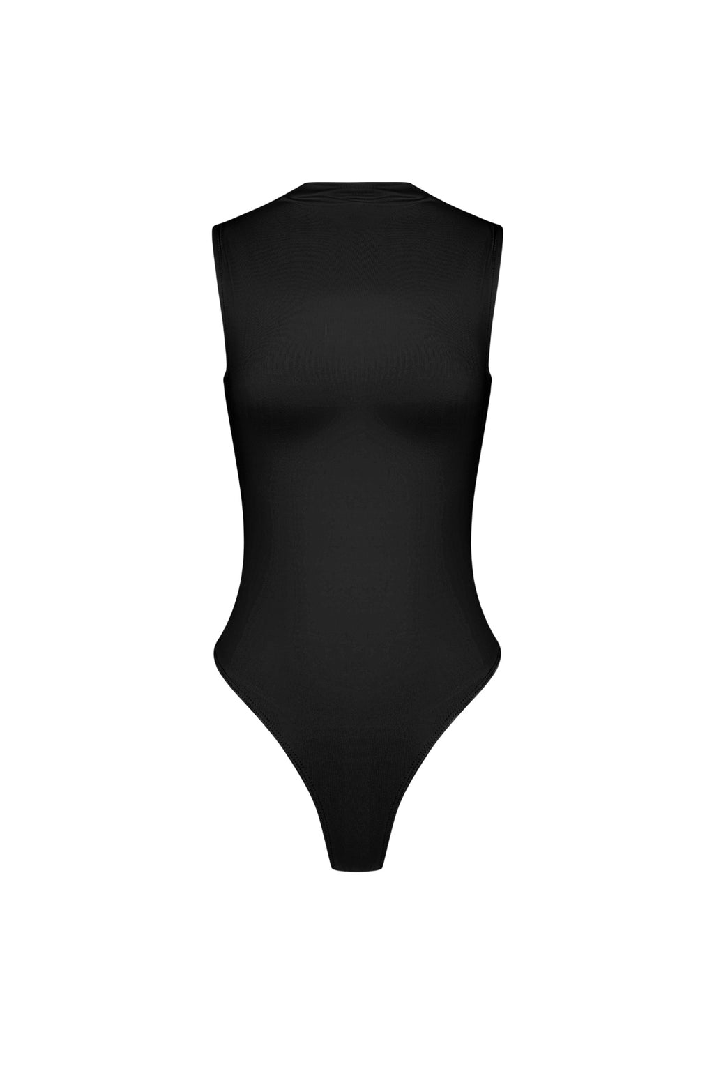 Women's High Neck Bodysuit – Elastic Knit | Fuchsia, Beige & Black