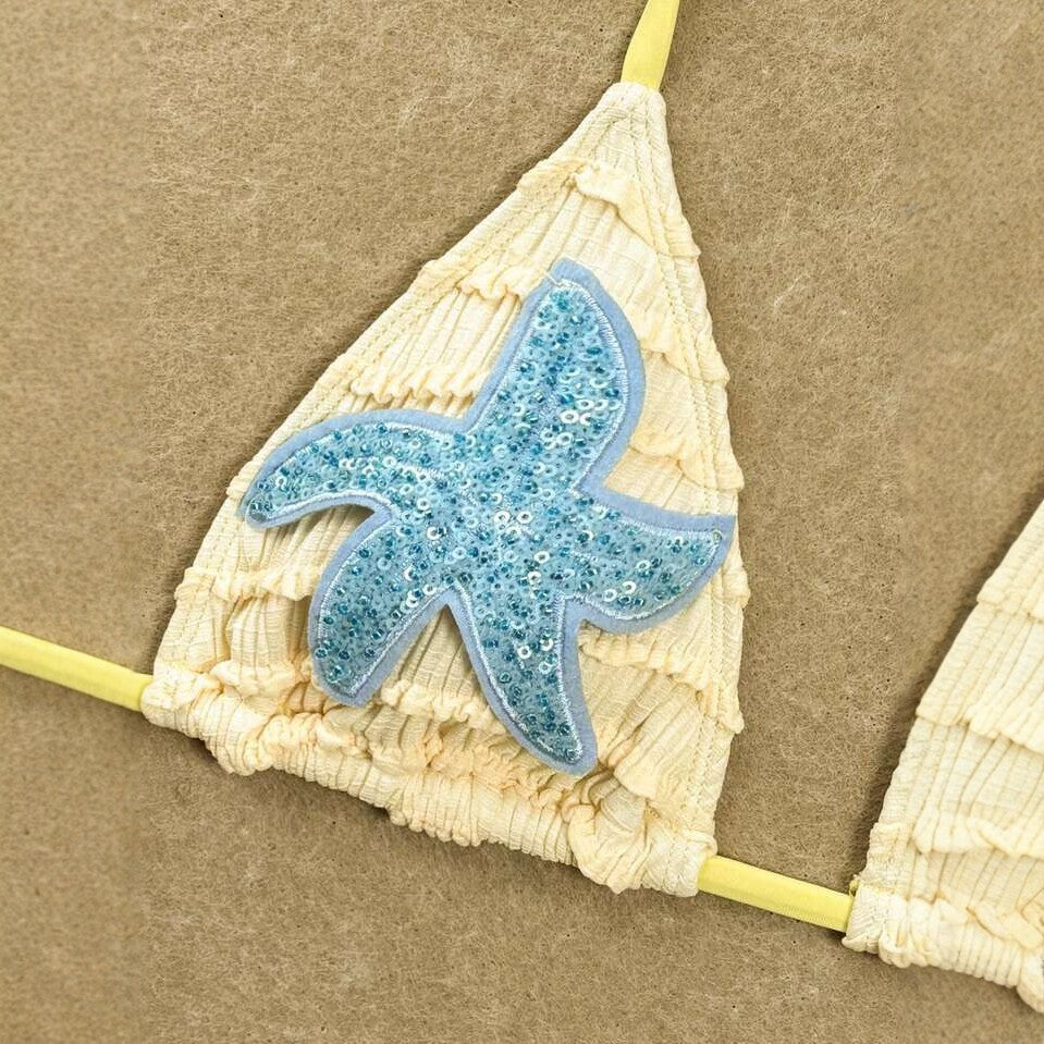 Bikini-Set mit Pailletten und Sternen-Design