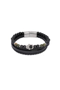Doppeltes Herrenarmband mit Handanhänger | Edelstahl