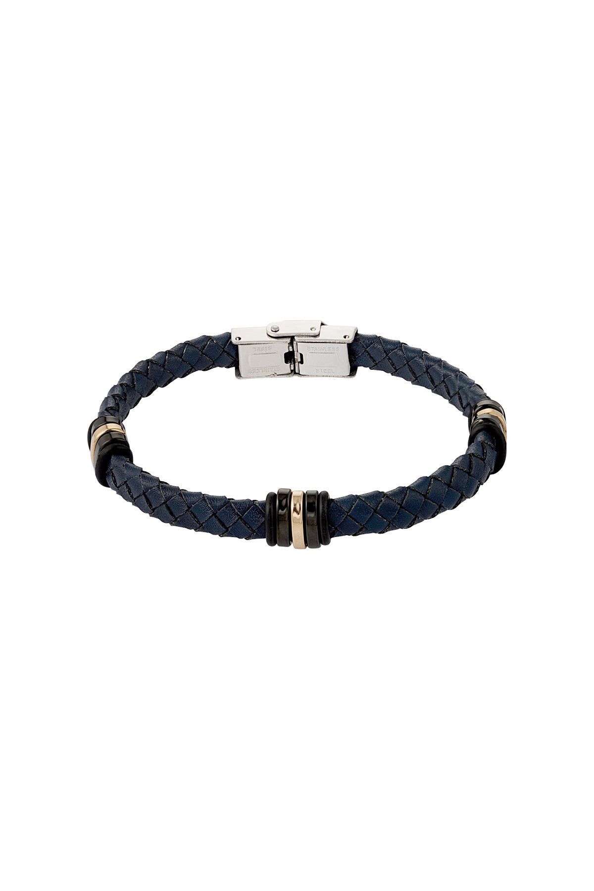 Heren Armband Gevlochten – Gouden & Zwarte Ringen | One Size