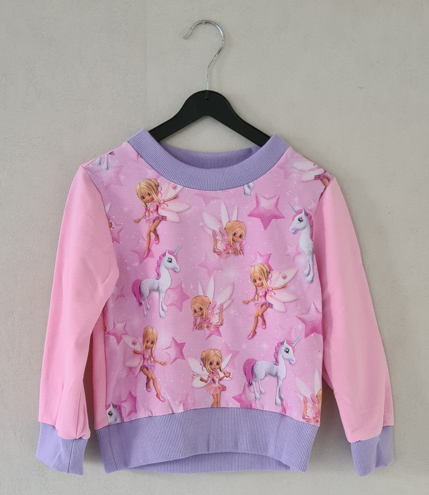 Girls' Unicorn Print Sweatshirt – Pink | Soft Jersey | Sizes 92-140