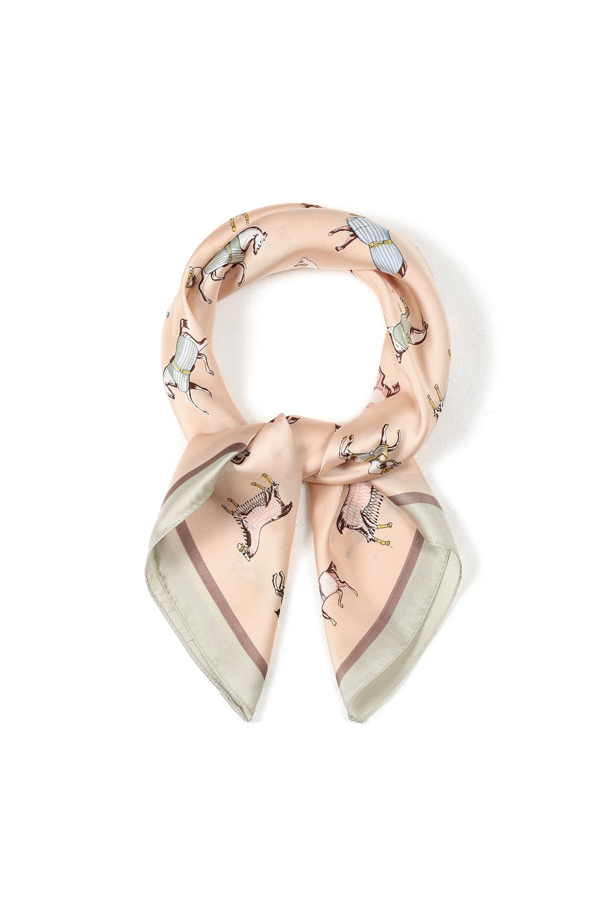 Sommerschal mit Tierprint | Hellrosa & Gelb | Polyester