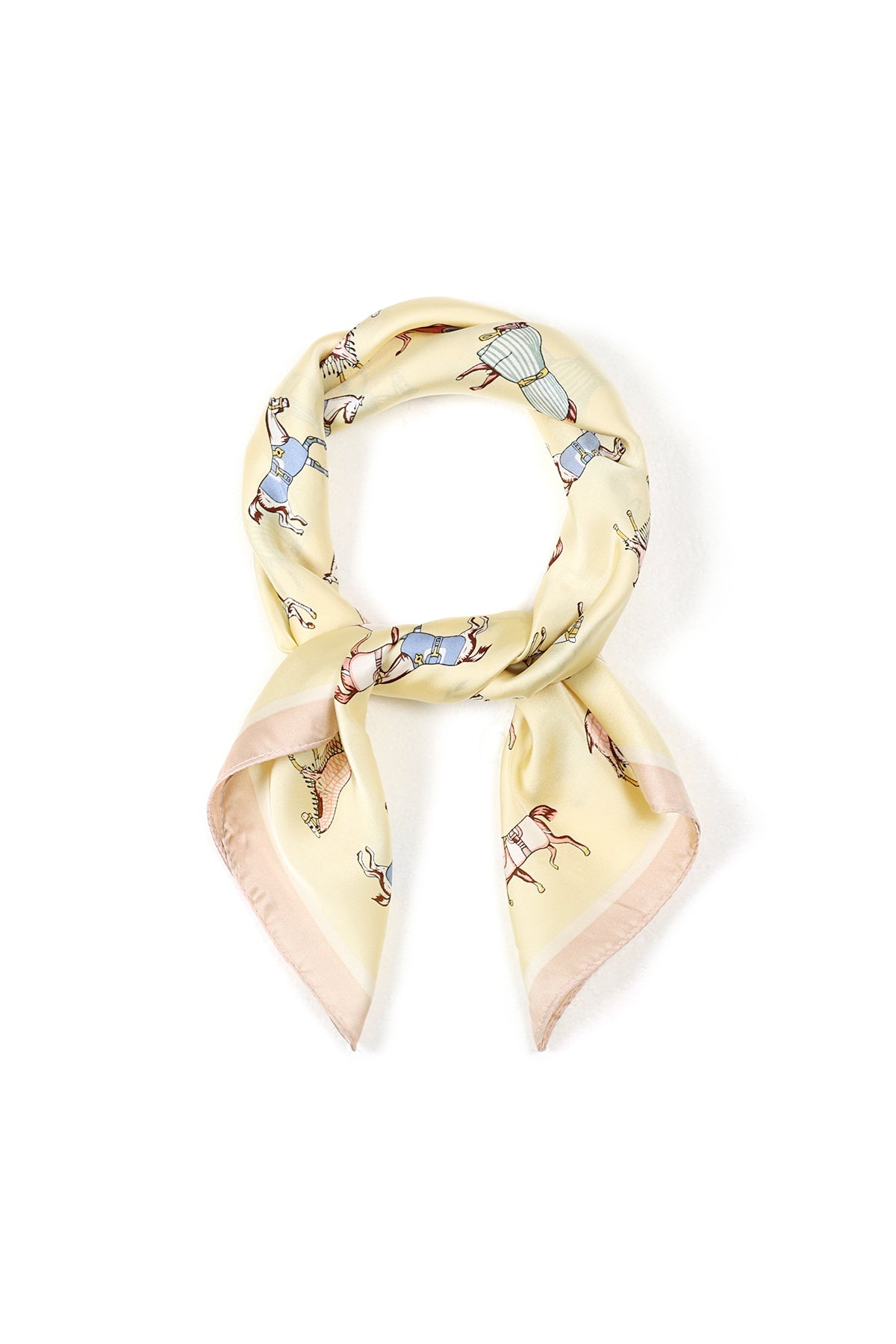Sommerschal mit Tierprint | Hellrosa & Gelb | Polyester