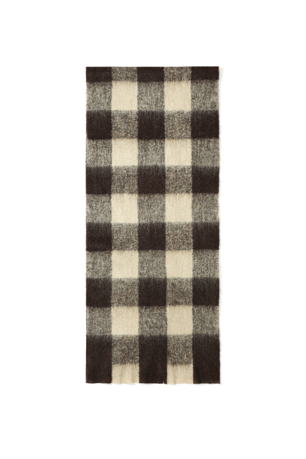 Plaid winter scarf in red or yellow – polyester and wool