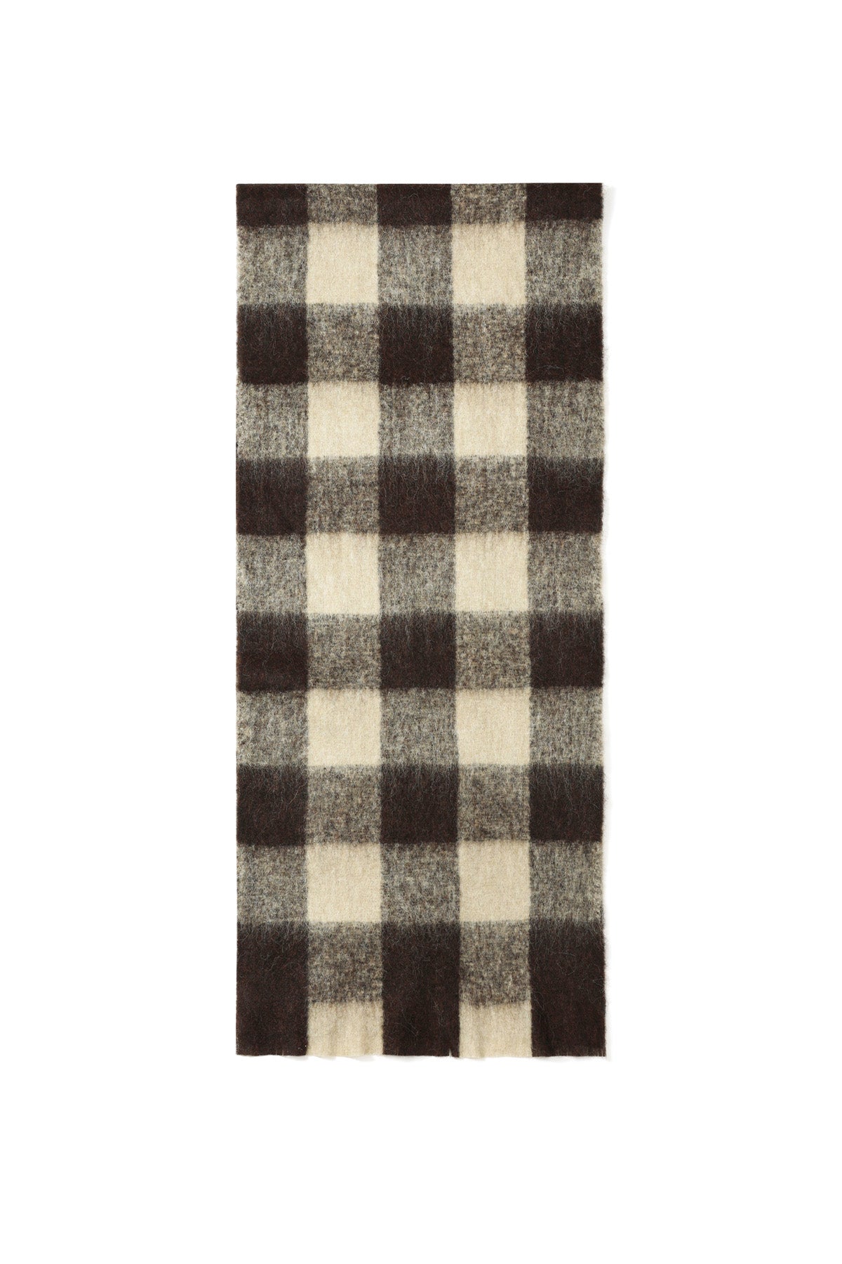 Plaid winter scarf in red or yellow – polyester and wool