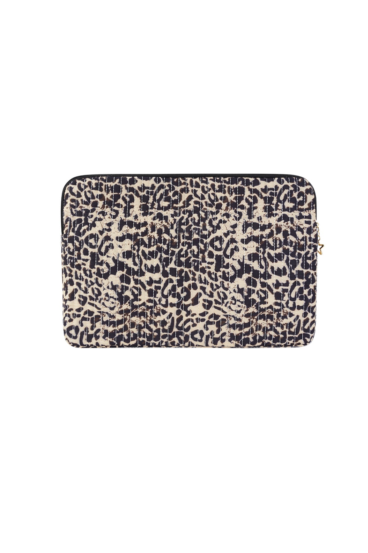 Laptophoes 13 inch – Luipaardprint | Polyester | Zwart | Stijlvol & Beschermend