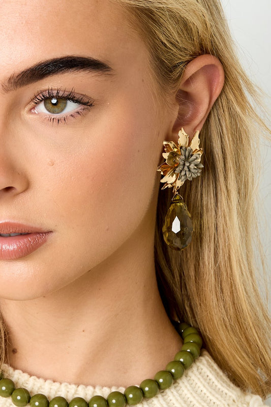 Luxe oorbellen bloemen