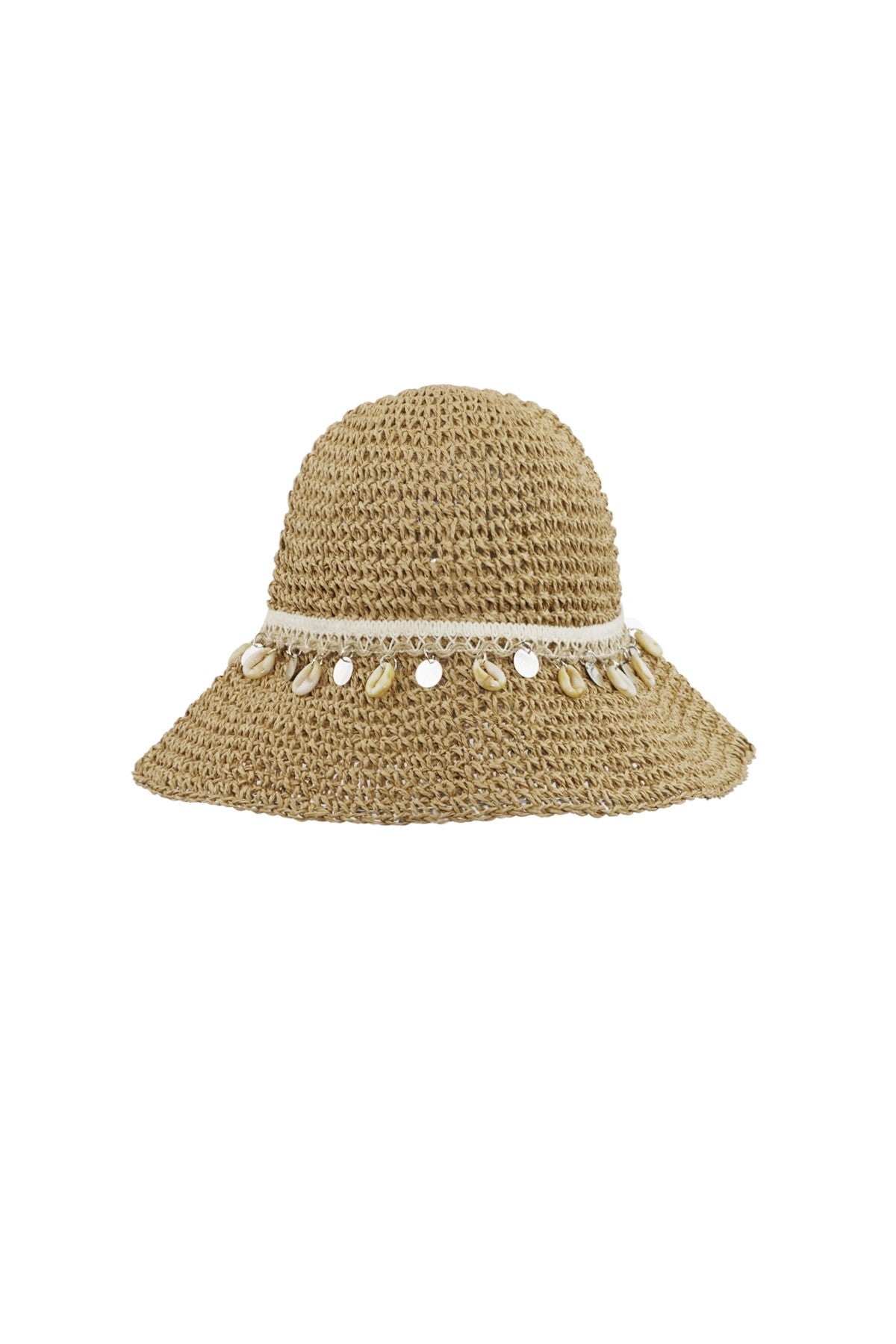 Strandhoed met Schelpen – Papier & Schelpen | One Size | 6 Kleuren | Beachy Belts & Hats