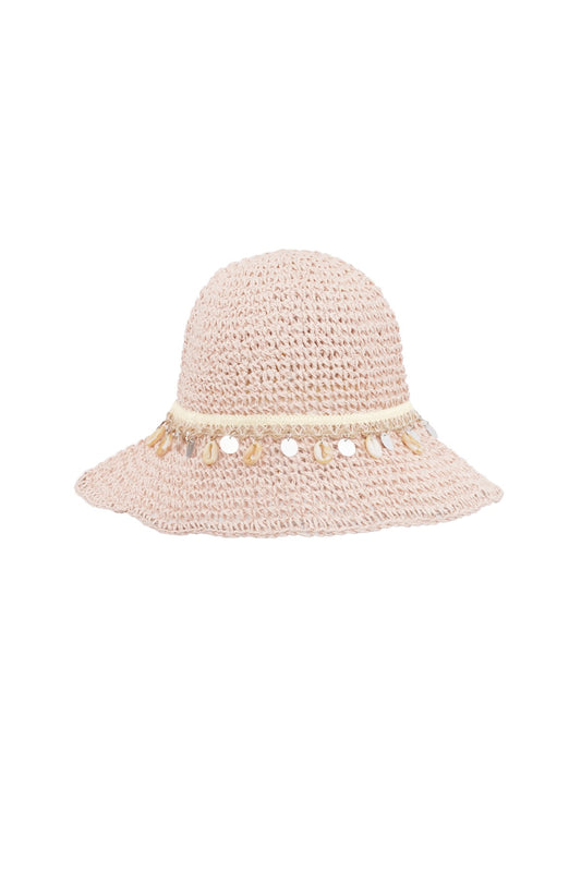 Strandhut mit Muscheln – Papier & Muscheln | Einheitsgröße | 6 Farben | Beachy Belts & Hats