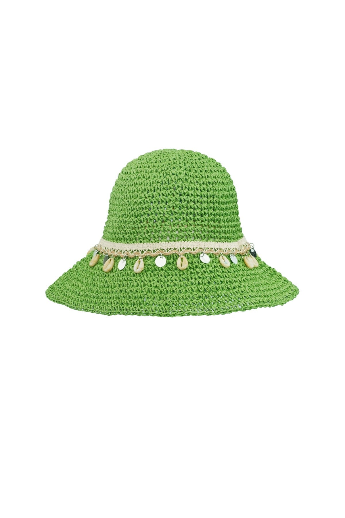 Strandhoed met Schelpen – Papier & Schelpen | One Size | 6 Kleuren | Beachy Belts & Hats