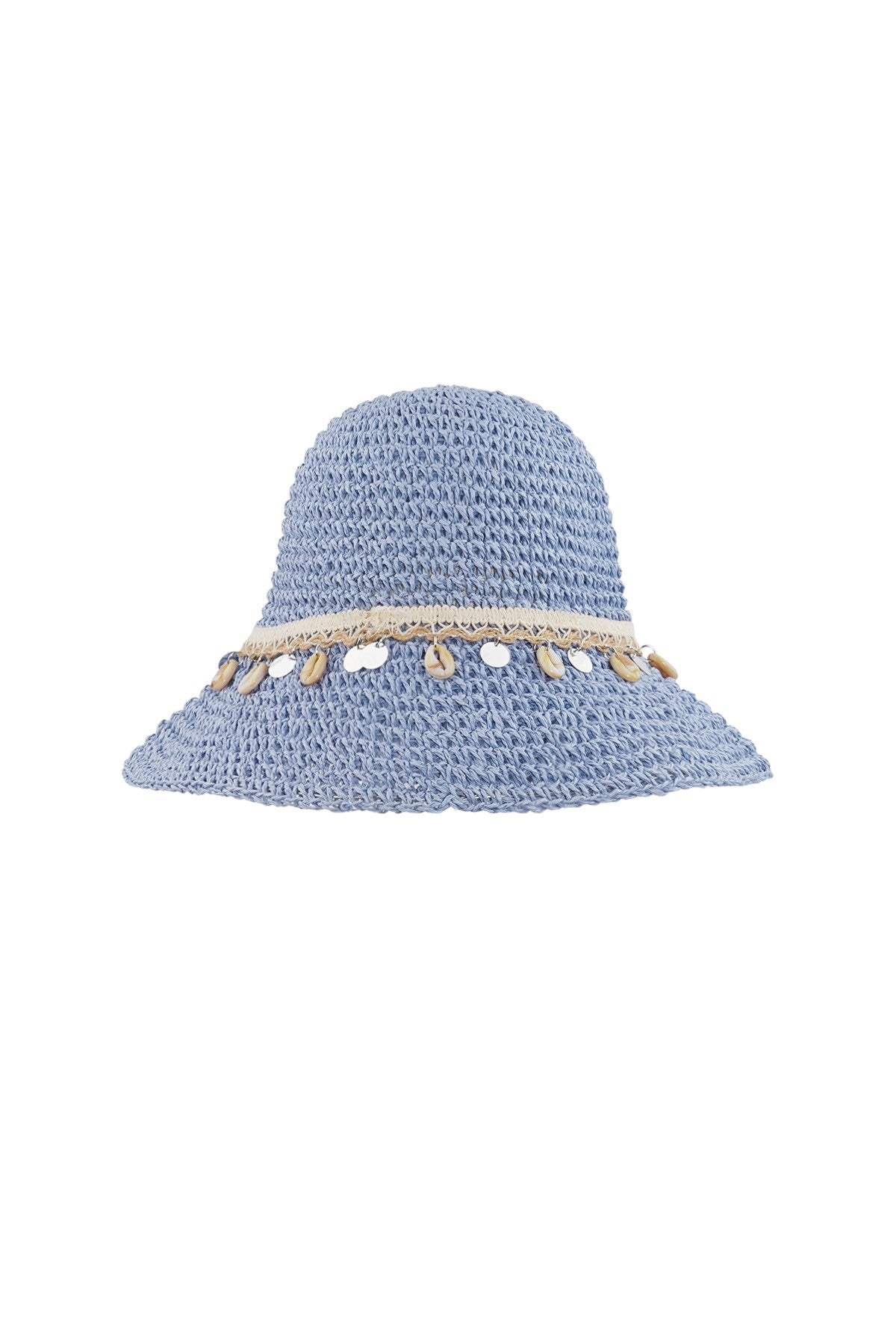 Strandhoed met Schelpen – Papier & Schelpen | One Size | 6 Kleuren | Beachy Belts & Hats