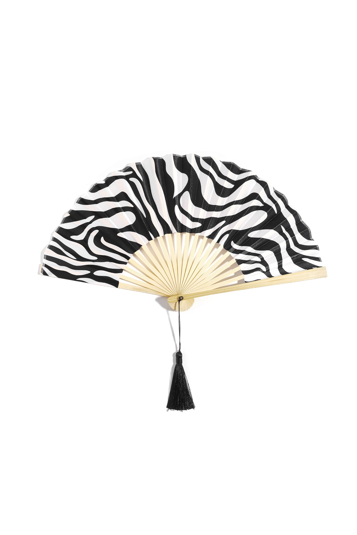 Faltfächer mit Zebradruck – Damen | Gelb | Colors Store