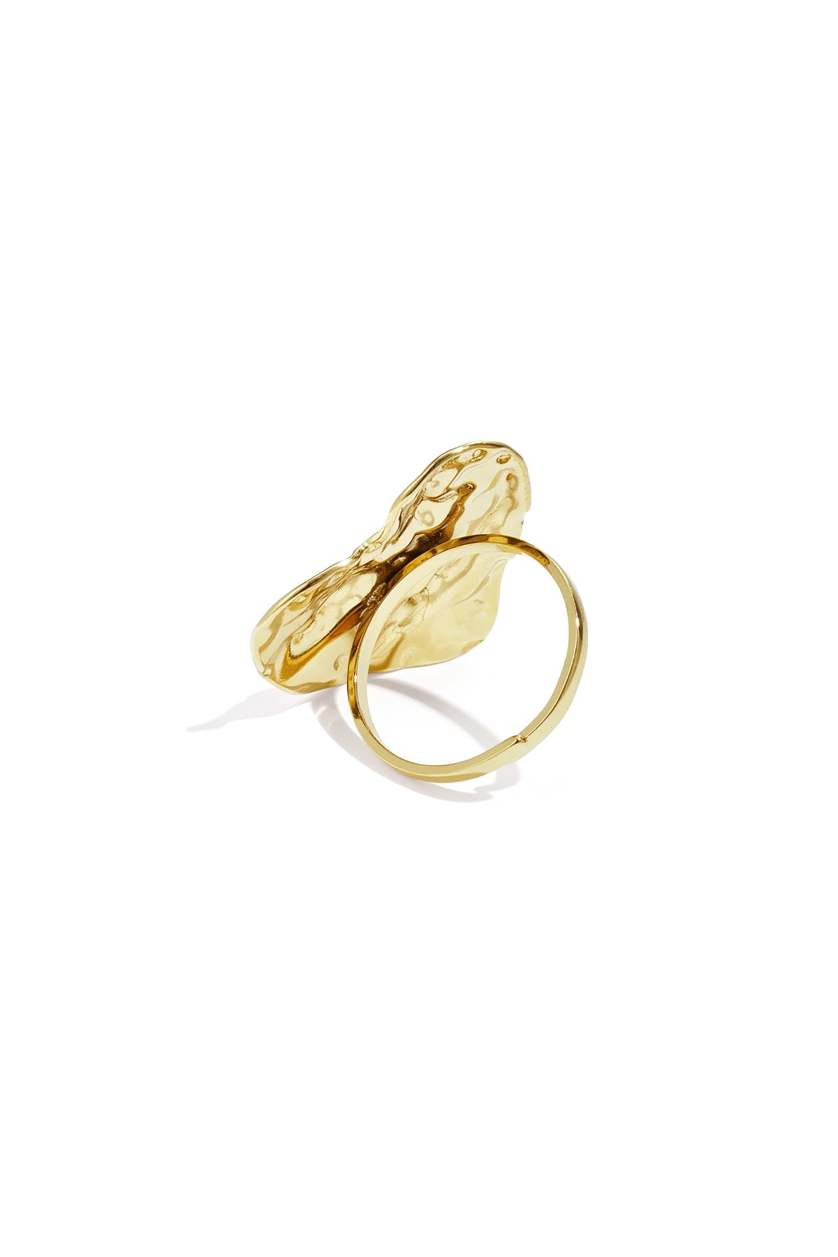 Statement Ring Gestructureerd Hart
