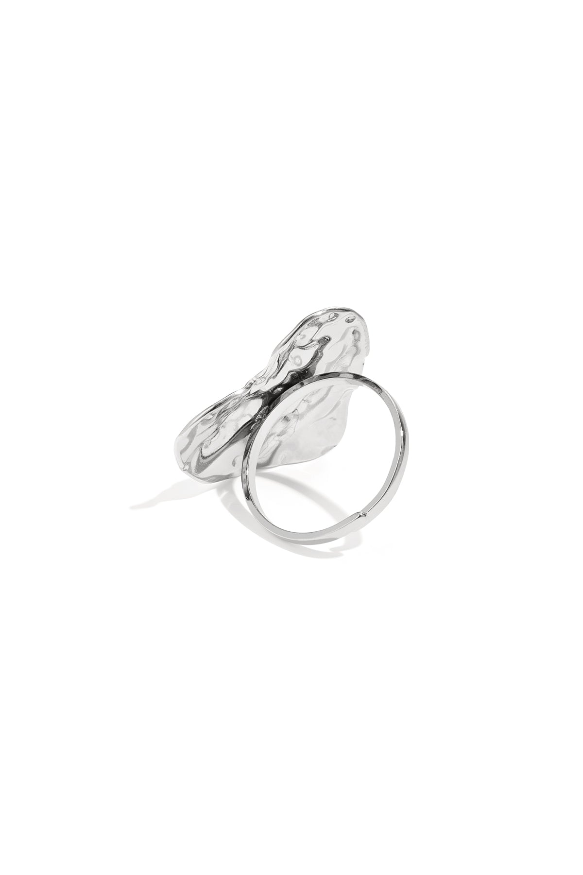 Statement Ring Gestructureerd Hart