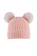 Knitted Girls' Hat with Pom-Poms – Pink | Autumn/Winter