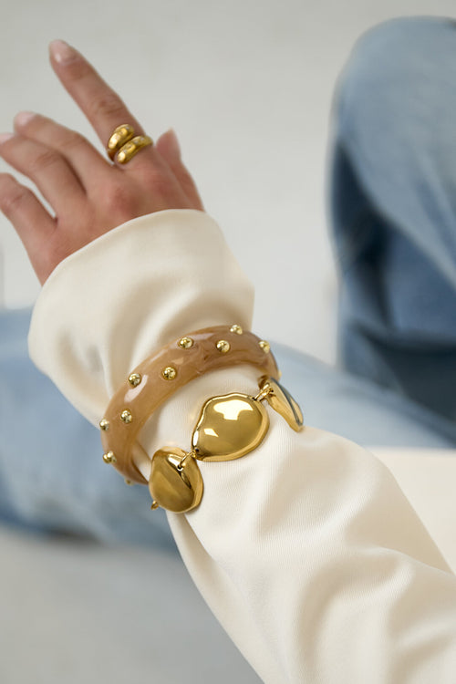Ketting met rustieke asymmetrische kralen