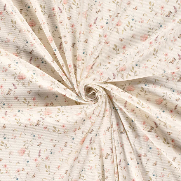 Jersey overslag top baby meisjes ruche bloemen