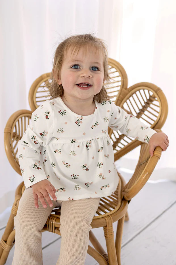 Baby girls cotton jersey floral top