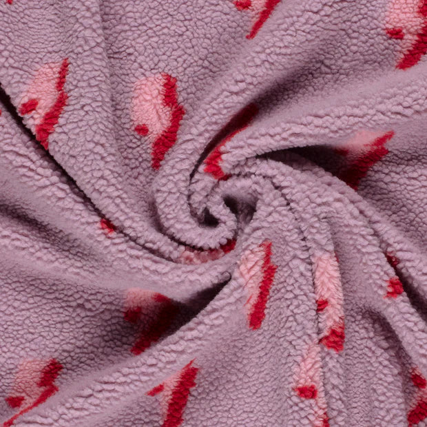 Sherpa fleece meisjes jack jacquard bliksem