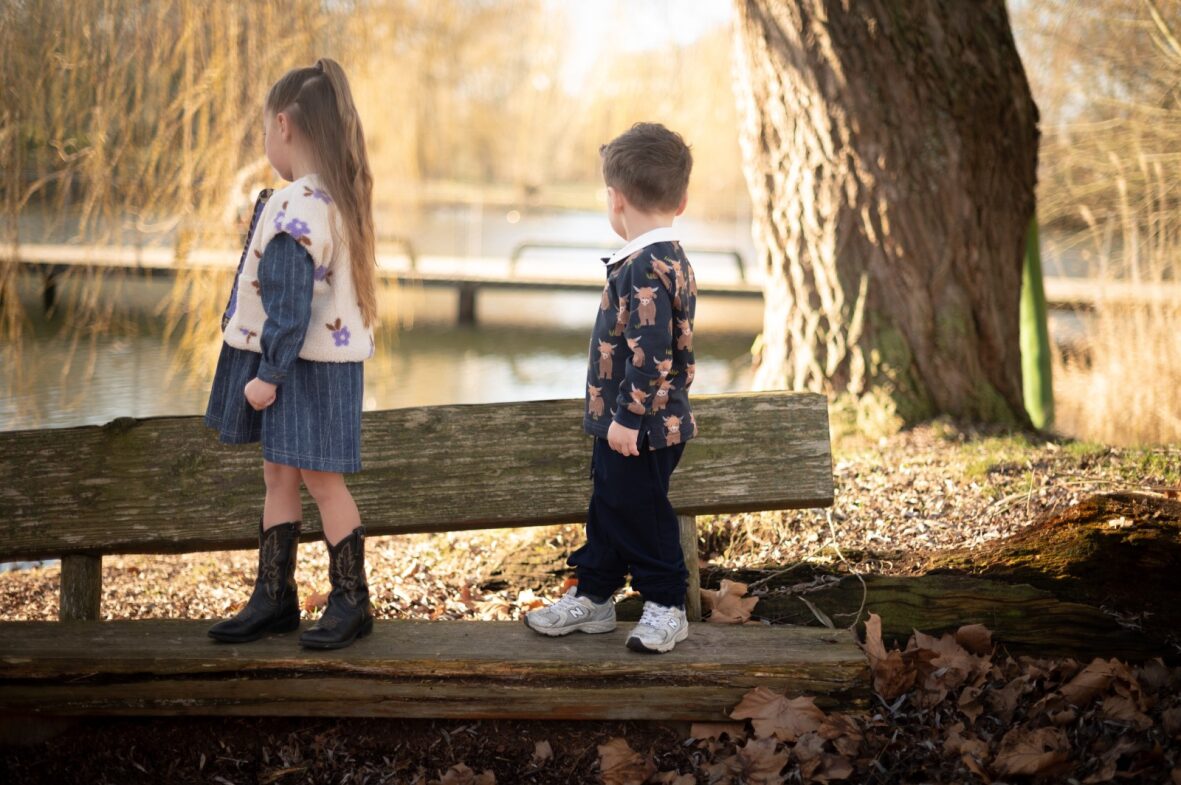 Teddy Jacquard Bodywarmer Jessy met Bloemen | Meisjes