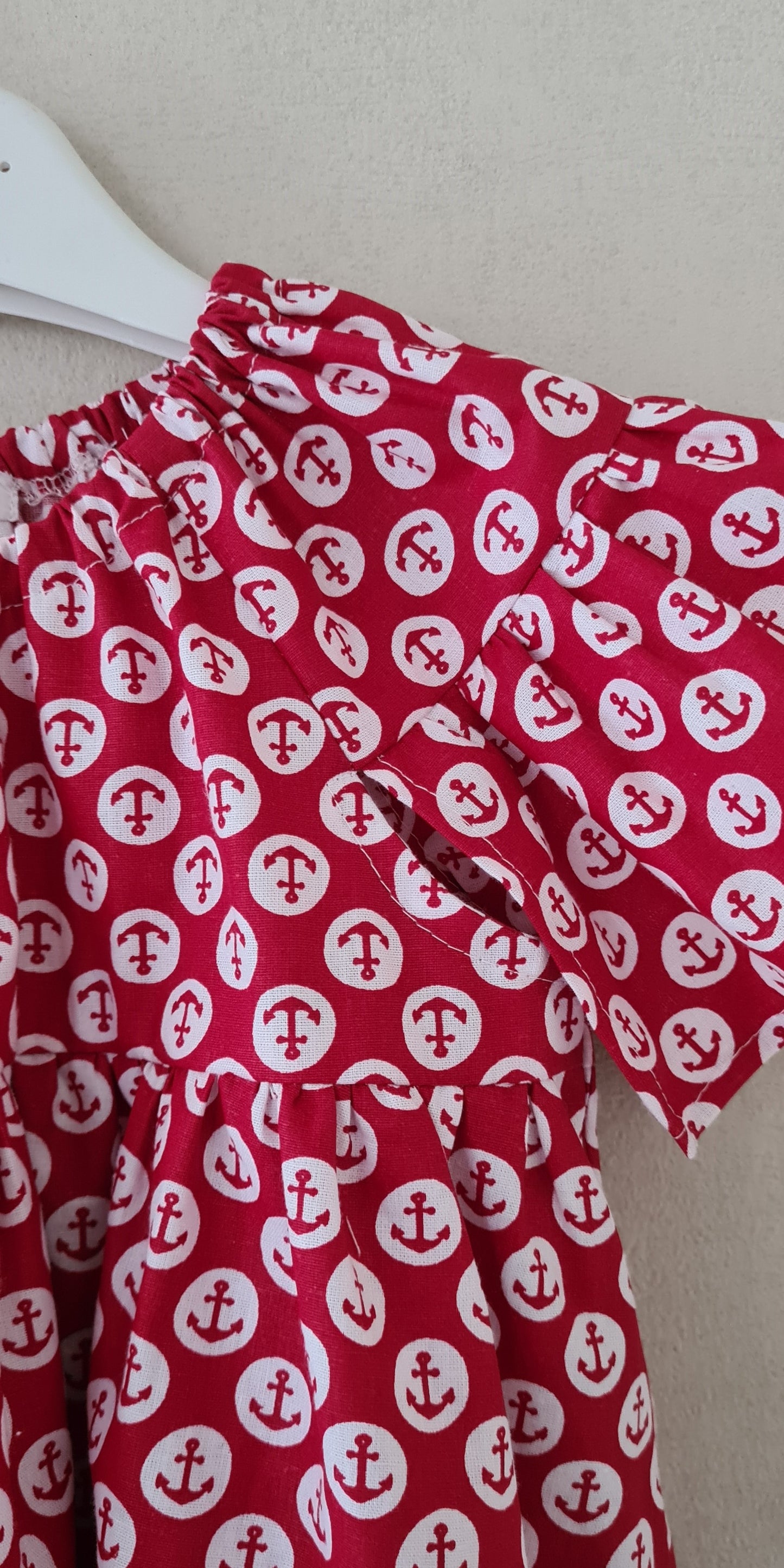 Girls' dress with anchor print