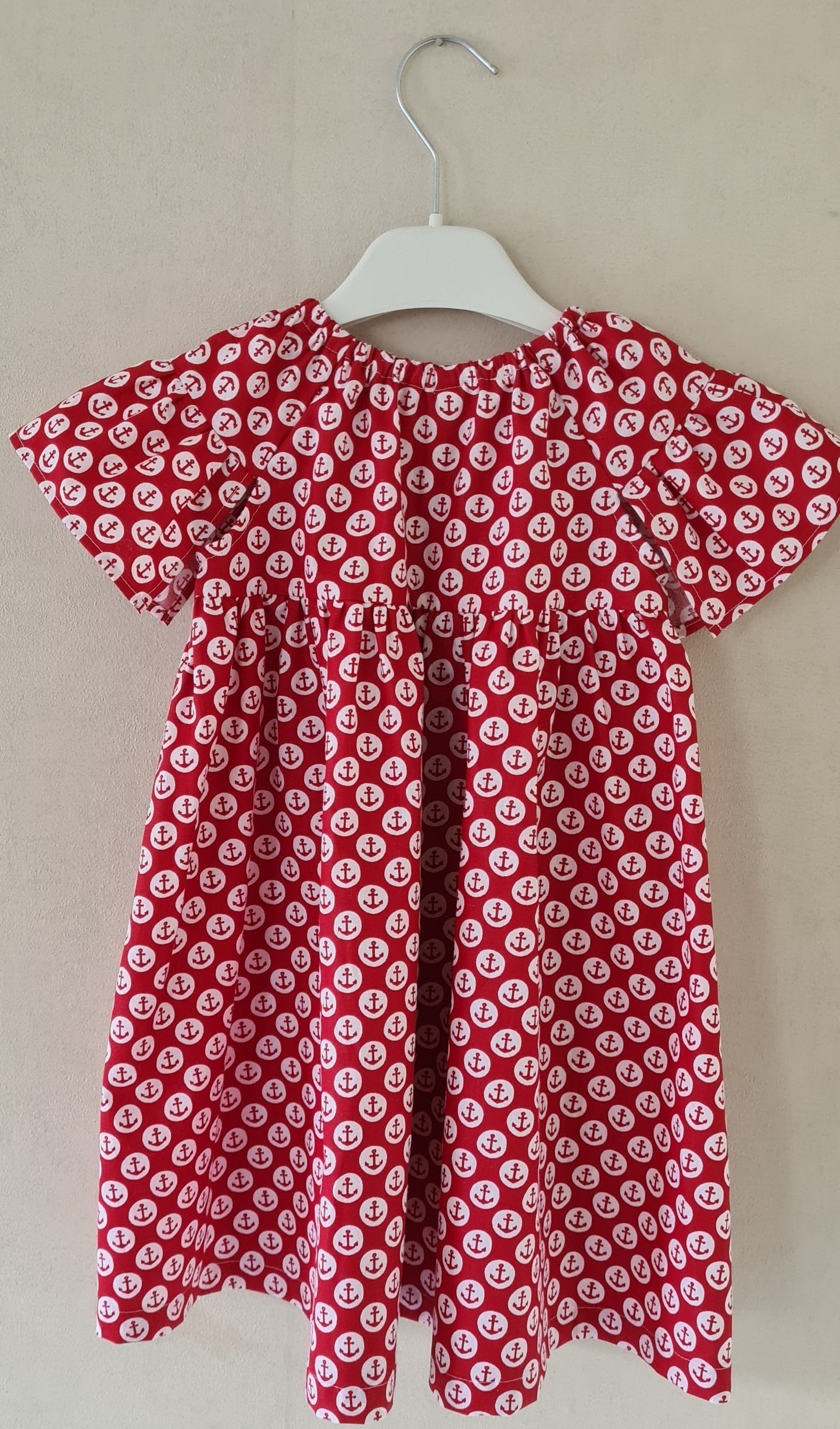 Girls' dress with anchor print