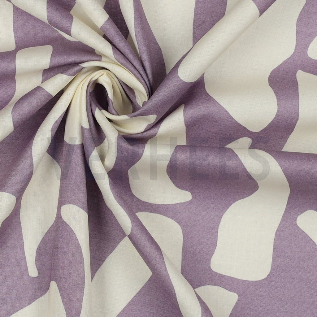 Girls' Puff-Sleeved Blouse with Abstract Print | Poplin Cotton | Sizes 92-164