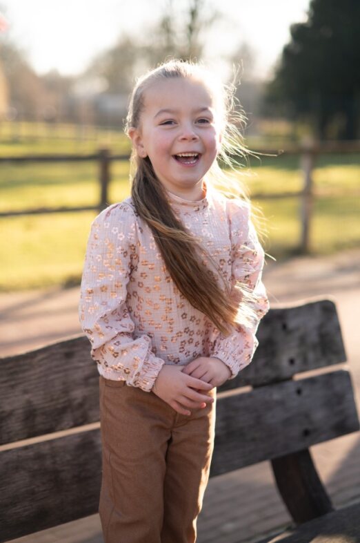 Mousseline blouse met folie bloemen | Meisjes 92-164 | Colors Store