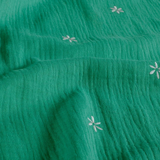 Muslin Girls Blouse | Embroidered Flowers | Long Sleeves