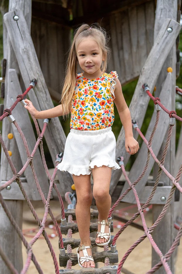 Mädchen Shorts Waffel-Jersey mit Rüschen | Größen 68-116 | Colors Store