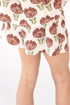 Meisjes Mousseline Short met Bloemenprint | Elastische Taille | Lente/Zomer