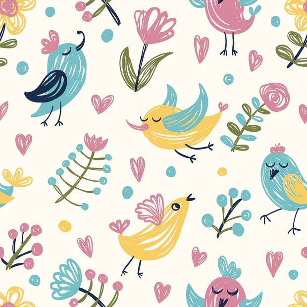 Playsuit aqua protect digitale vogels