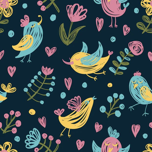 Playsuit aqua protect digitale vogels