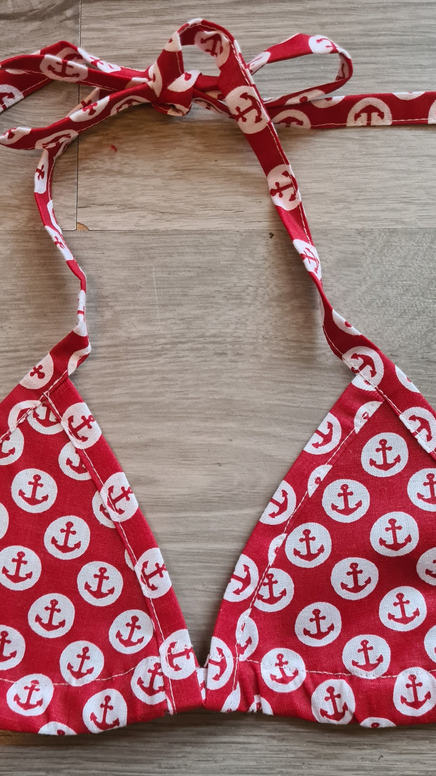 Girls' Bikini with Anchor Print — Red | Summer Swimwear