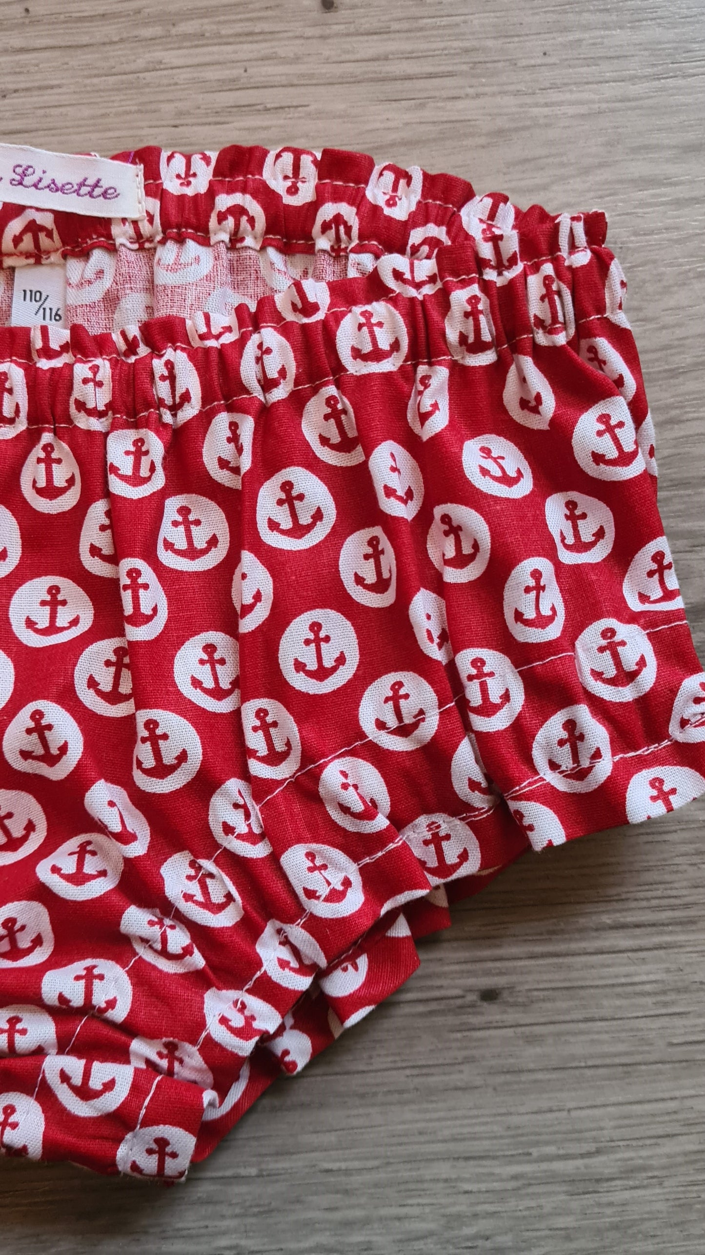 Girls' Bikini with Anchor Print — Red | Summer Swimwear