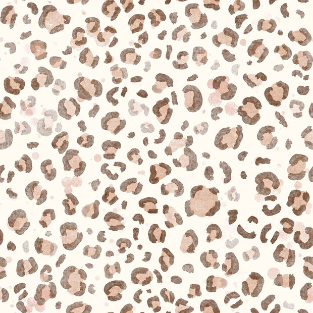 Meisjes Overslagjurk Luipaardprint | Mousseline | Gebroken Wit | Maten 80-176