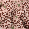 Mousseline Jurk Meisjes | Panterprint met Hartjes | Lichtroze