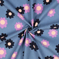 Corduroy Babyrib Jurk Jasmine – Meisjes A-lijn Jurk Bloemenprint | Blauw, Marineblauw & Lichtroze | Maat 116-164