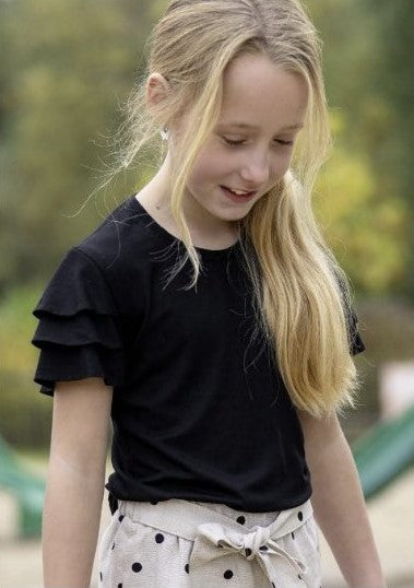 Girls layered sleeve top