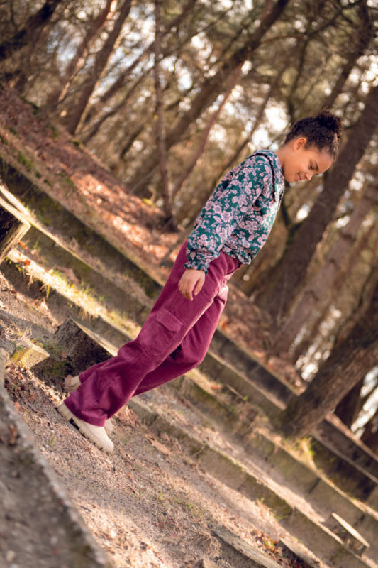Bloemen sweater met kraag