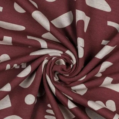 Sweater met print en pofmouwen