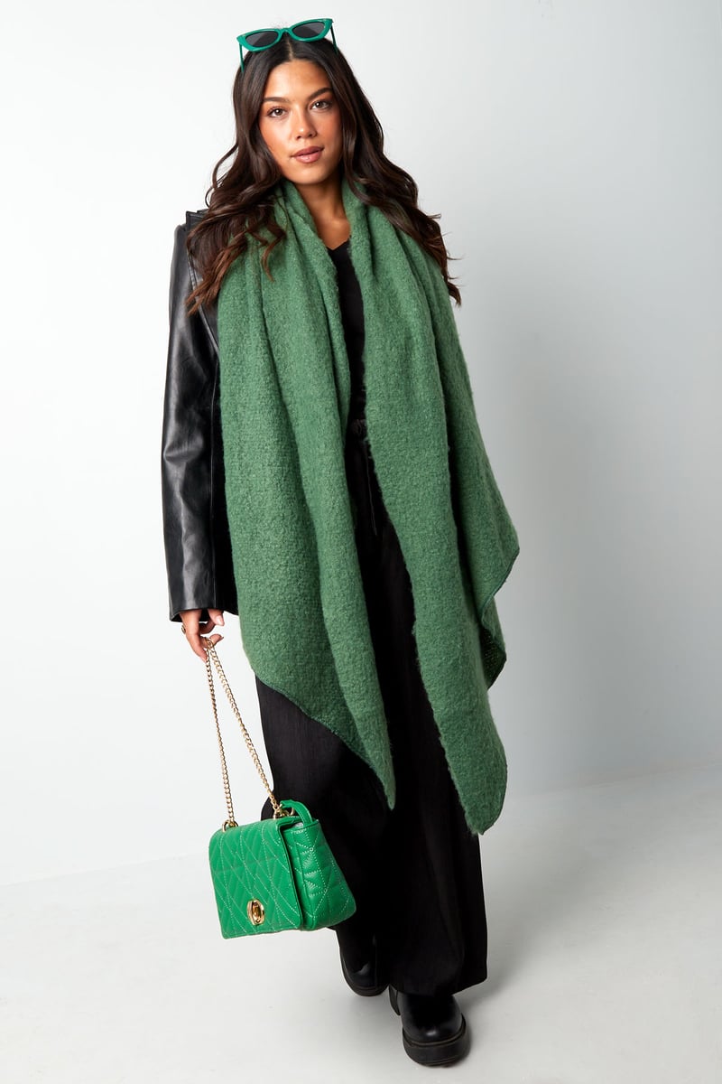 Zachte wintersjaal koraal Polyester